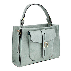 Женская сумка 60132 Croco grey-green 