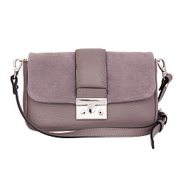 Женская сумка 60036 Pink-grey velour 